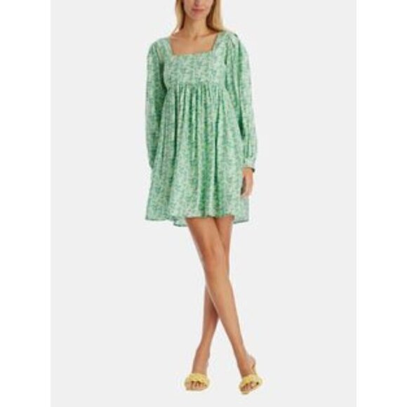 Moon River Womens Dress Puff Sleeve Floral Mini Small - Picture 1 of 15